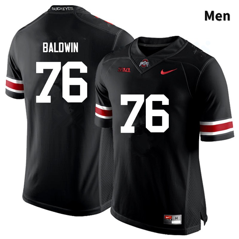 Ohio State Buckeyes Darryl Baldwin Men's #76 Black Game Stitched College Football Jersey
